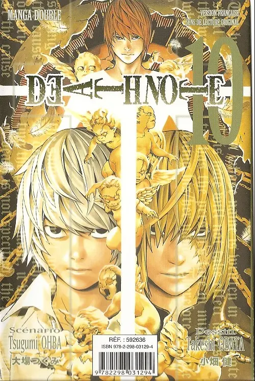 Verso de l'album Death note Albums doubles France Loisirs 5 Tomes 9 et 10
