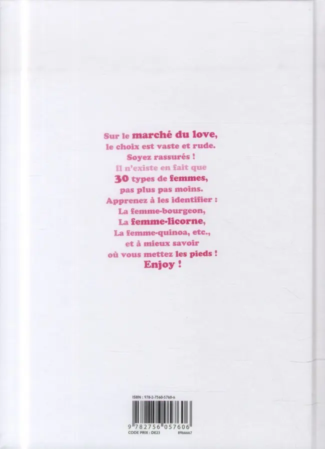 Verso de l'album Les Femmes en 30 modèles