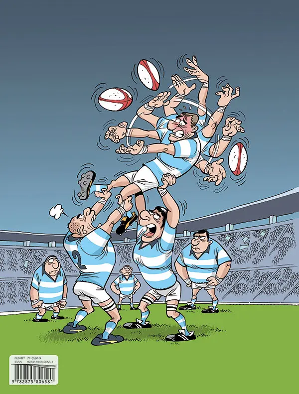 Verso de l'album Les Foux furieux du rugby 1 Les fous furieux du rugby