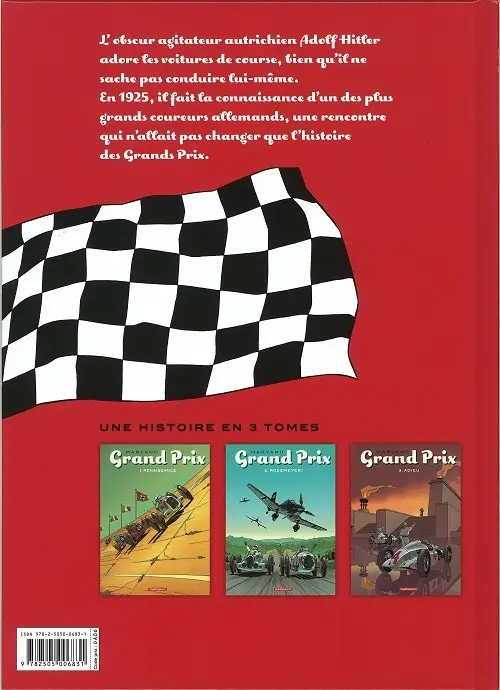 Verso de l'album Grand Prix Tome 1 Renaissance
