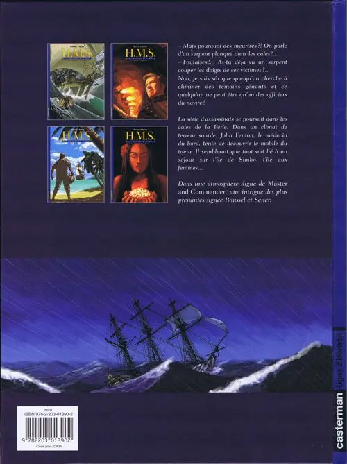 Verso de l'album H.M.S. - His Majesty's Ship Tome 4 Le mystère de la Perle