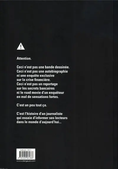 Verso de l'album L'Affaire des affaires Tome 1 L'argent invisible
