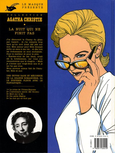 Verso de l'album Agatha Christie Tome 5 La nuit qui ne finit pas
