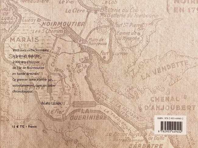 Verso de l'album L'Histoire de l'île de Noirmoutier La Mort du général d'Elbée