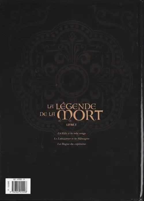 Verso de l'album La Légende de la mort Livre 3