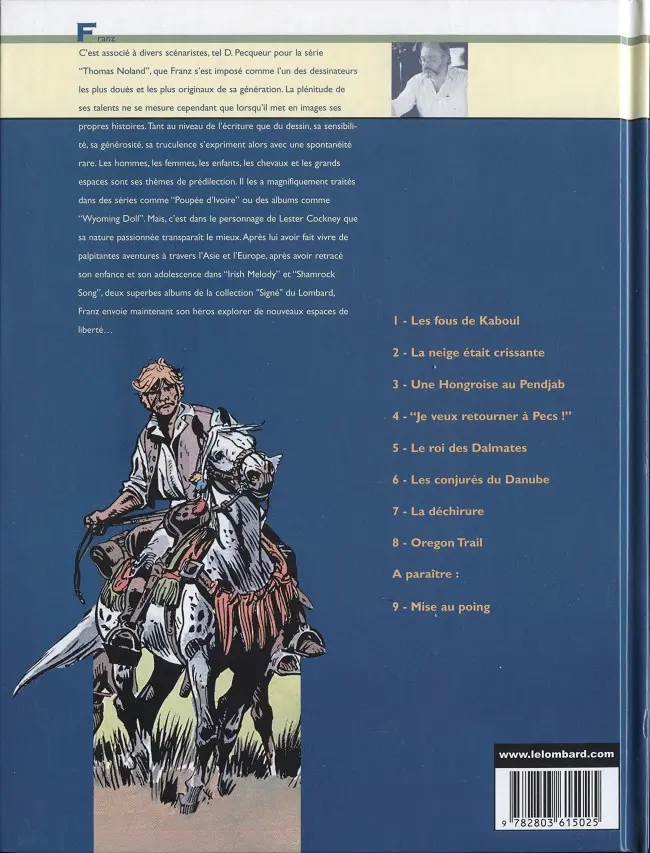 Verso de l'album Lester Cockney Tome 8 Oregon Trail