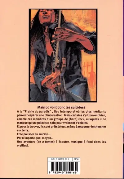 Verso de l'album Mélodie d'enfer Tome 1 Le guitar-leader