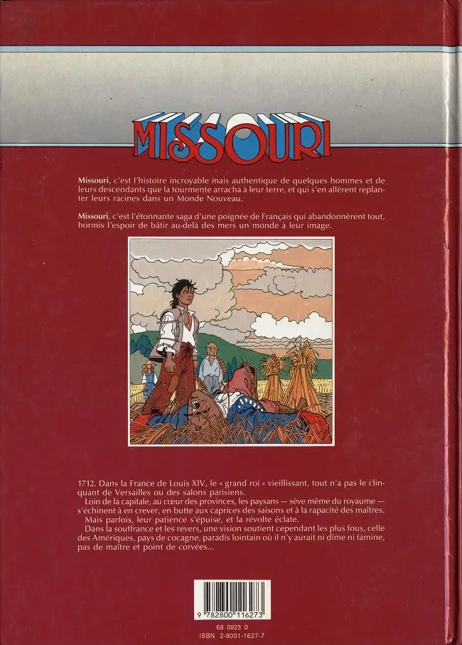 Verso de l'album Missouri Tome 1 Les ventres noirs