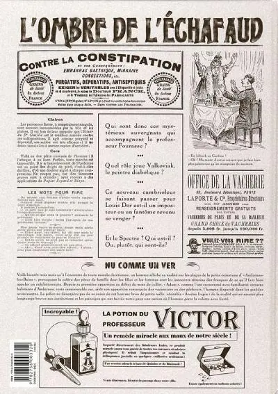 Verso de l'album L'Ombre de l'échafaud Tome 3 L'affaire Valkoviak