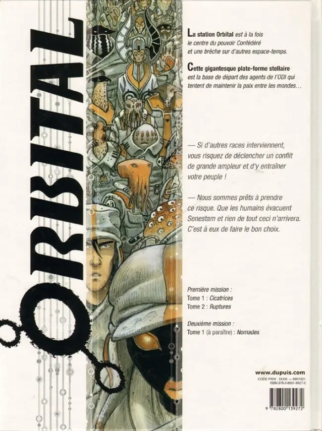 Verso de l'album Orbital Tome 2 Ruptures