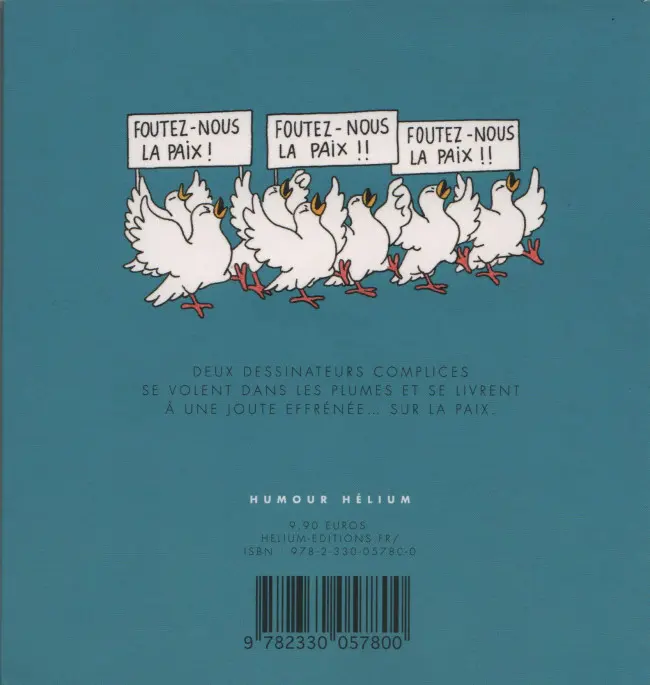 Verso de l'album La paix, les colombes !