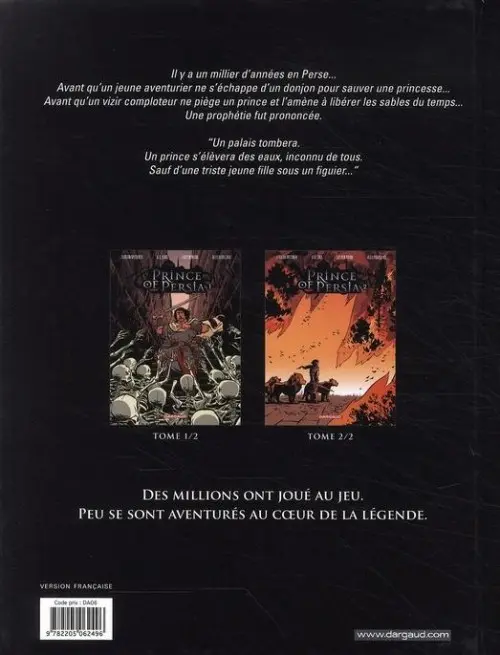 Verso de l'album Prince of Persia Tome 1