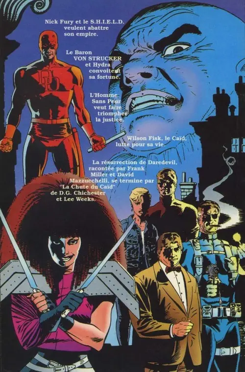 Verso de l'album Privilège Semic Tome 7 Daredevil - La chute du Caïd