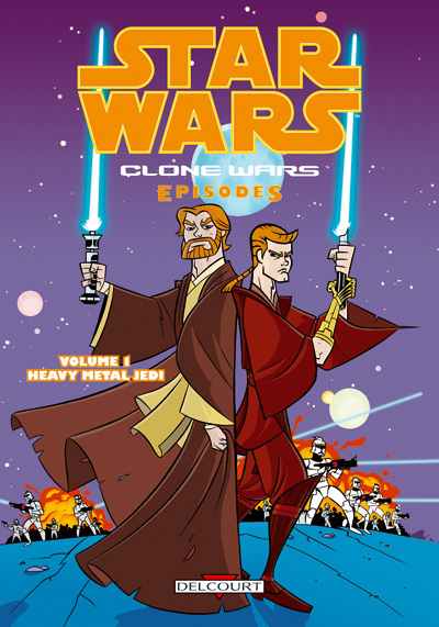 Couverture de l'album Star Wars - Clone Wars Episodes Tome 1 Heavy Metal Jedi