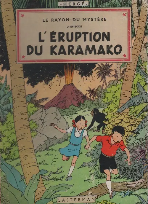 Couverture de l'album Les Aventures de Jo, Zette et Jocko Tome 4 Le Rayon du Mystère 2e épisode, L'éruption du Karamako
