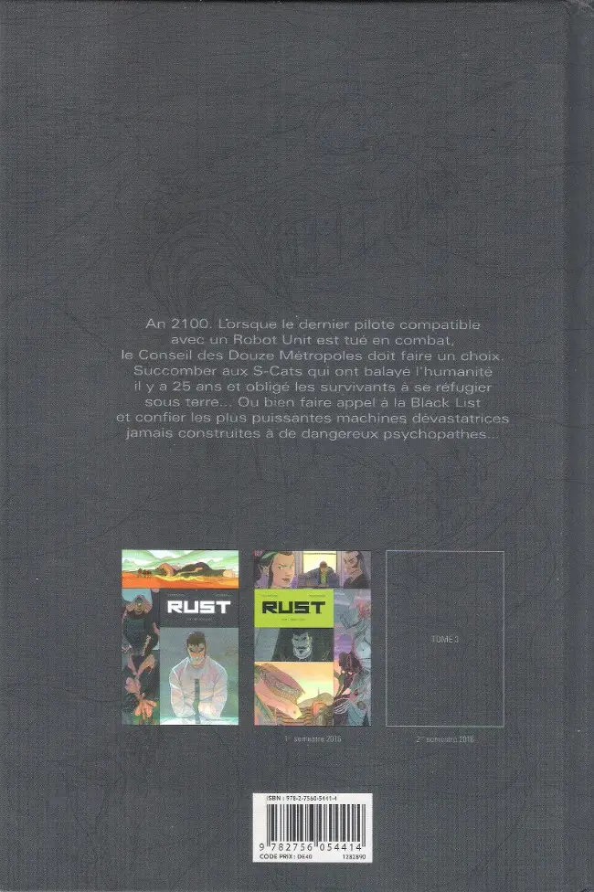 Verso de l'album R.U.S.T. 1/3 Black list