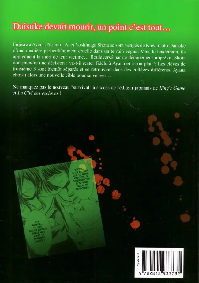 Verso de l'album Revenge Classroom 3