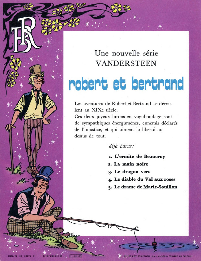 Verso de l'album Robert et Bertrand Tome 4 Le diable du Val aux roses