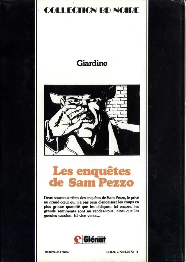 Verso de l'album Les enquêtes de Sam Pezzo Tome 3