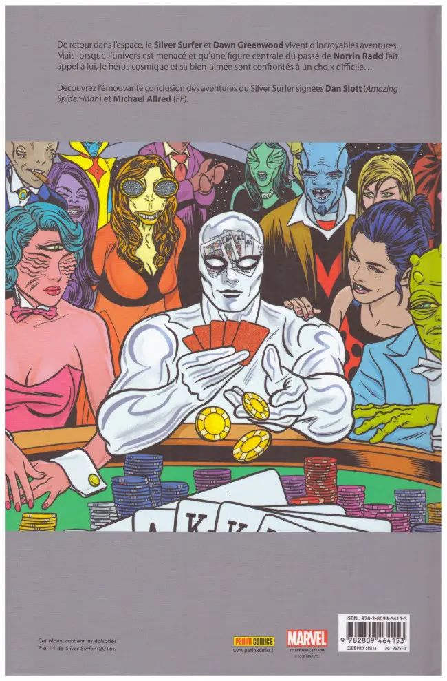 Verso de l'album Silver Surfer Tome 2 Plus puissant que le pouvoir cosmique
