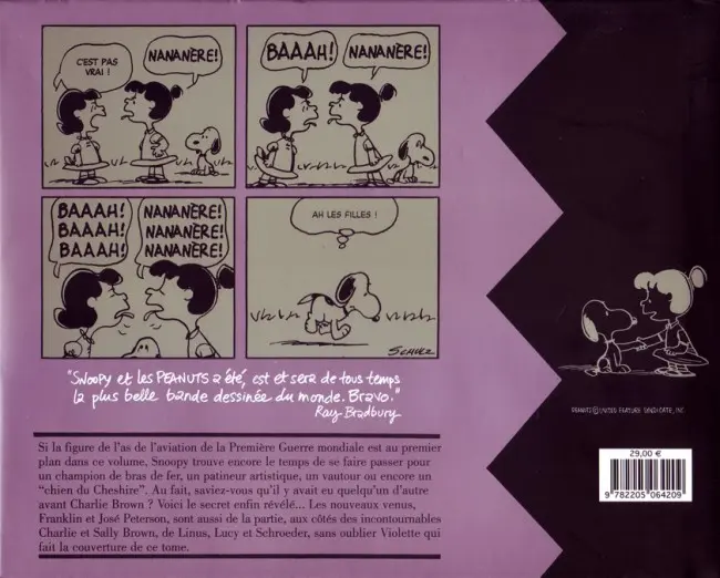 Verso de l'album Snoopy & Les Peanuts Tome 9 1967 - 1968