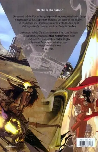Verso de l'album Superman - Infinite City