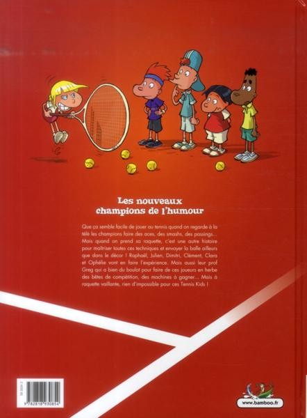 Verso de l'album Tennis Kids Tome 1 Ramasseurs de gags