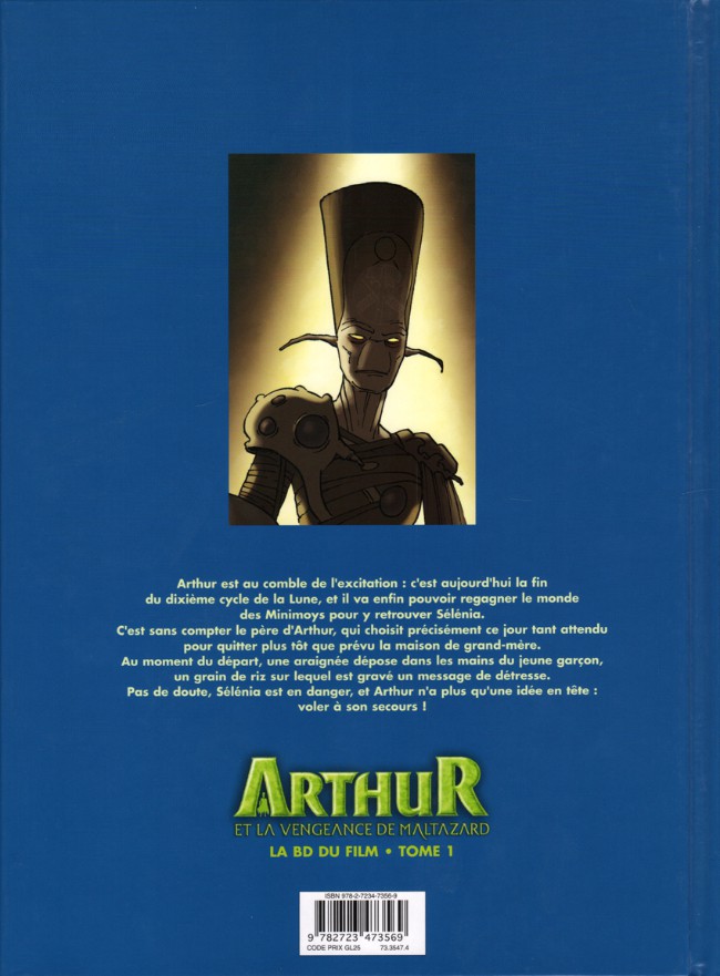 Verso de l'album Arthur et la vengeance de Maltazard Tome 1 La Bd du Film