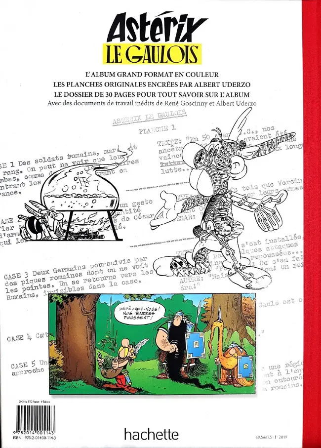 Verso de l'album Astérix Tome 1 Astérix le Gaulois