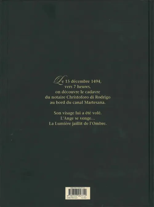 Verso de l'album Vinci Tome 1 L'ange brisé