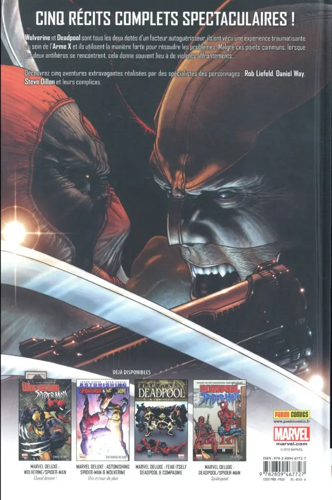Verso de l'album Wolverine vs. Deadpool Le loup sort du bois