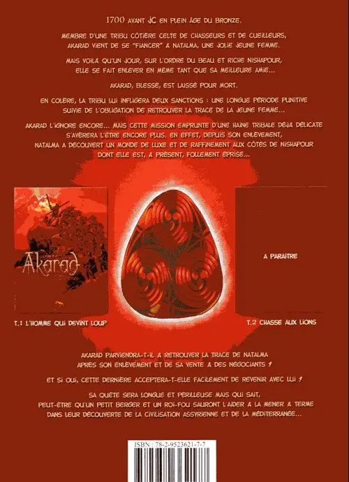 Verso de l'album Akarad L'homme qui devint Loup