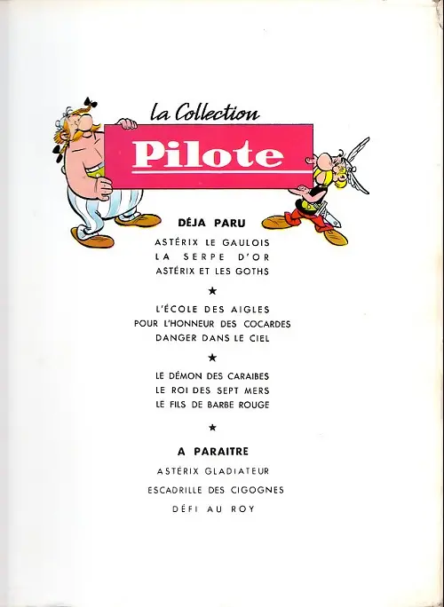 Verso de l'album Astérix Tome 2 La serpe d'or