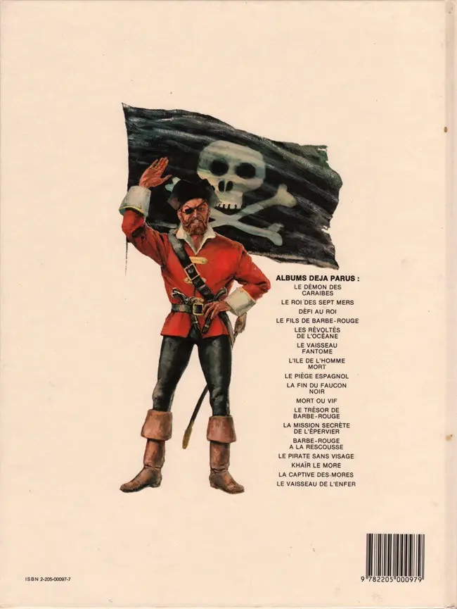 Verso de l'album Barbe-Rouge Tome 1 Le démon des Caraïbes