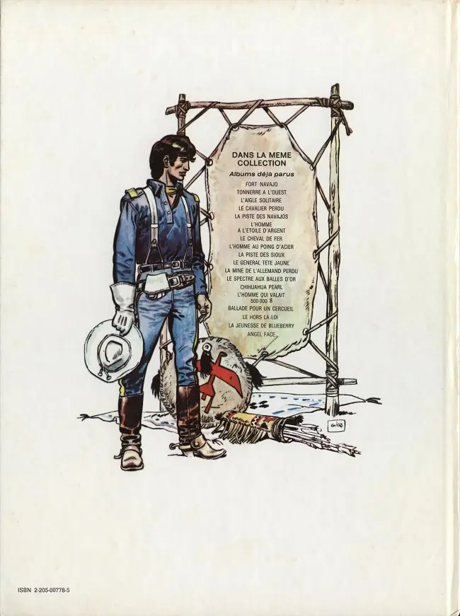 Verso de l'album La Jeunesse de Blueberry Tome 1