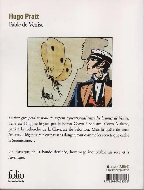 Verso de l'album Corto Maltese Tome 7 Fable de Venise