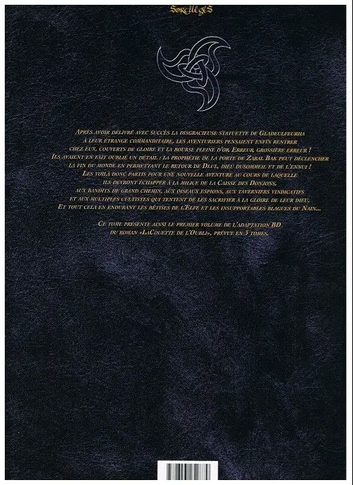 Verso de l'album Le Donjon de Naheulbeuk Tome 7 Troisième saison, partie 1