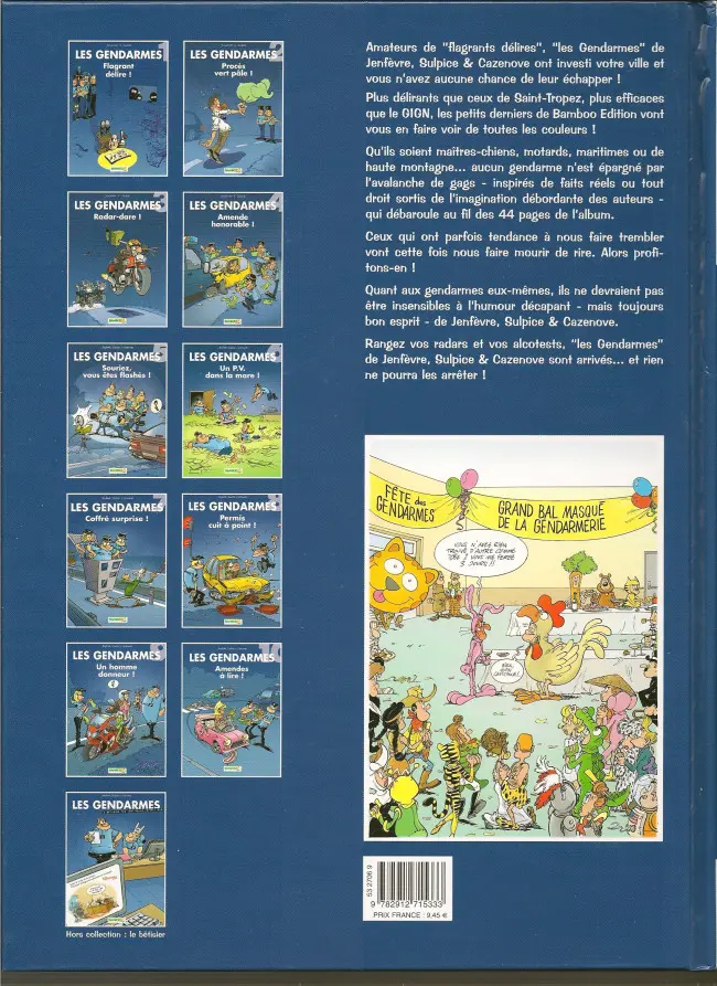 Verso de l'album Les Gendarmes Tome 4 Amende honorable !