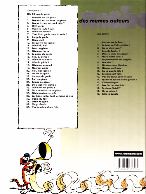 Verso de l'album Léonard Tome 9 Génie civil