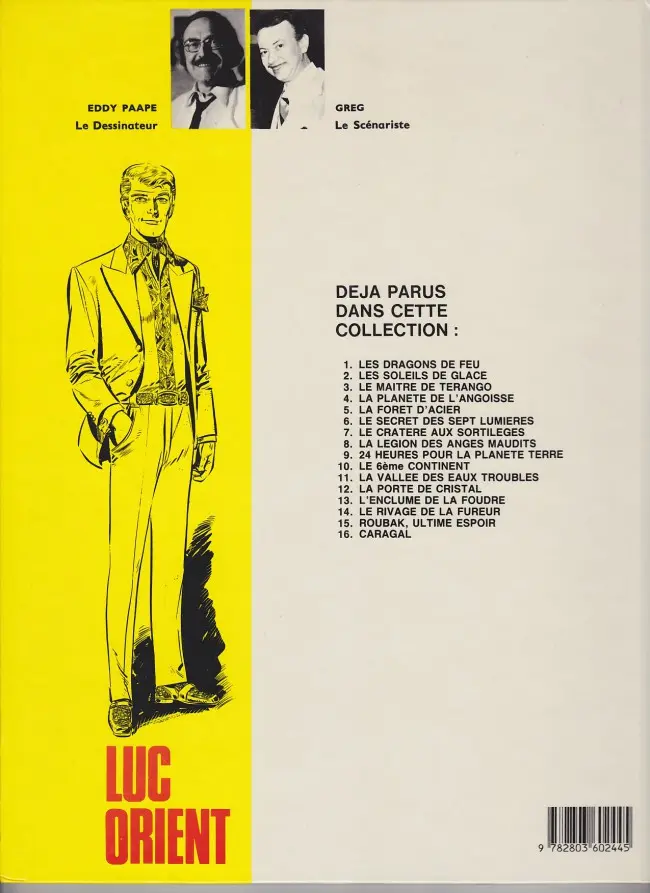 Verso de l'album Luc Orient Tome 10 Le 6ème continent