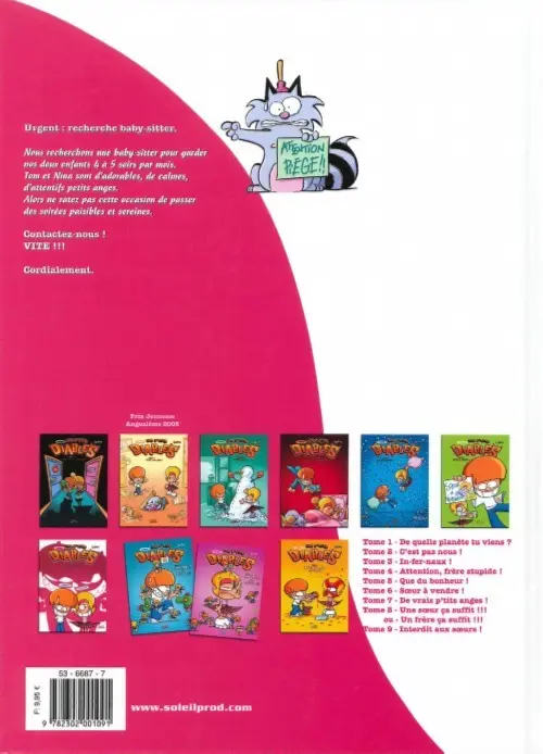 Verso de l'album Les P'tits diables Tome 7 De vrais p'tits anges !