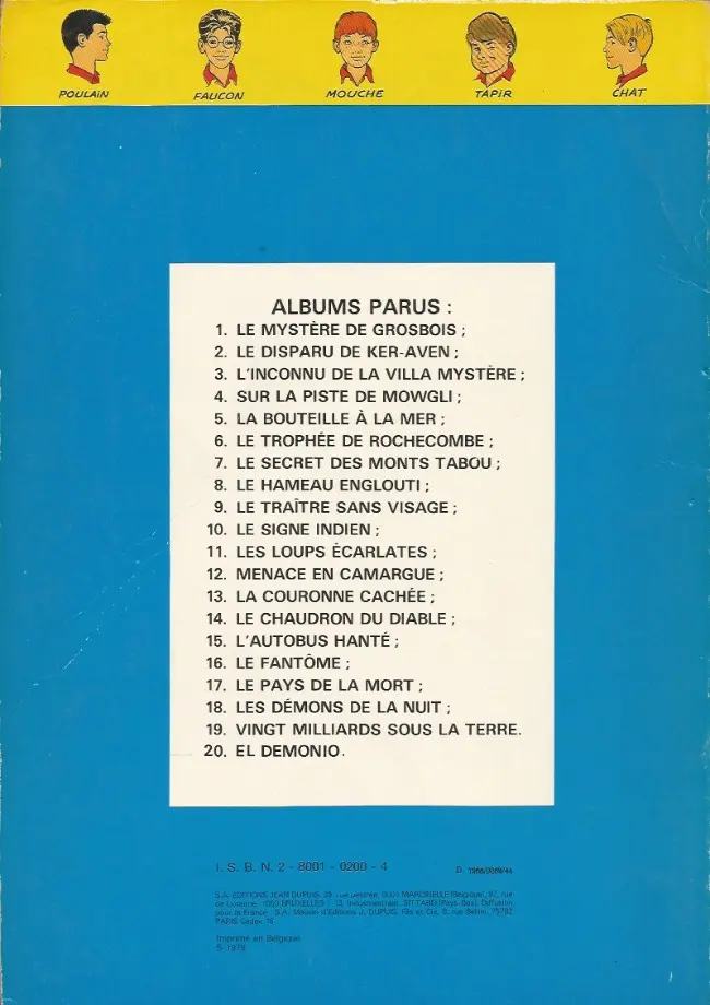 Verso de l'album La Patrouille des Castors Tome 10 Le signe indien