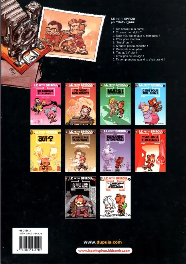 Verso de l'album Le Petit Spirou Tome 10 Tu comprendras quand tu seras grand !