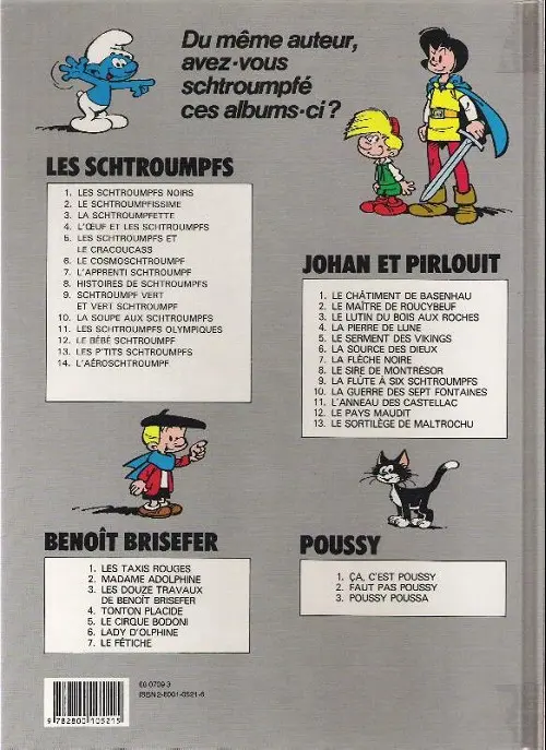 Verso de l'album Poussy Tome 2 Faut pas poussy