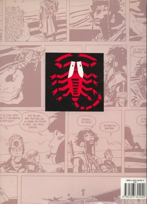 Verso de l'album Les Scorpions du Désert Tome 1