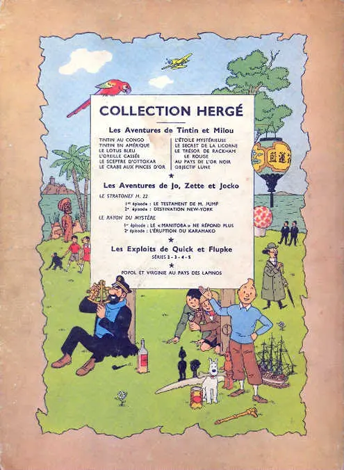 Verso de l'album Tintin Tome 6 L'oreille cassée