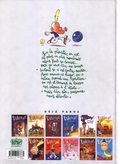 Verso de l'album Titeuf Tome 6 Tchô, monde cruel