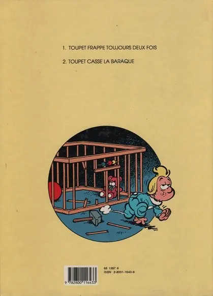 Verso de l'album Toupet Tome 1 Toupet frappe toujours deux fois