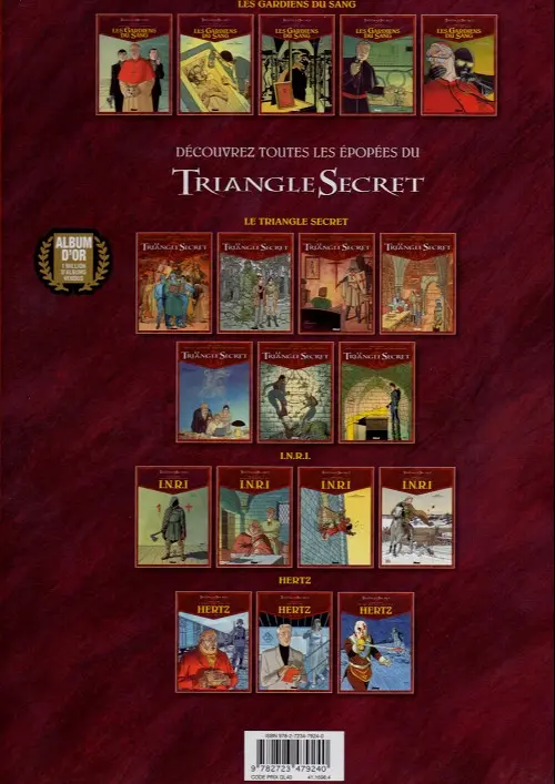 Verso de l'album Le Triangle secret - Les Gardiens du Sang Tome 4 Ordo ab chao