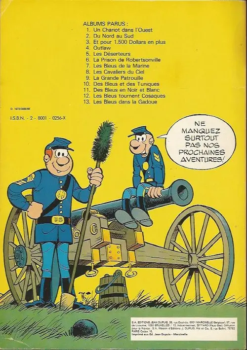 Verso de l'album Les Tuniques Bleues Tome 2 Du nord au sud